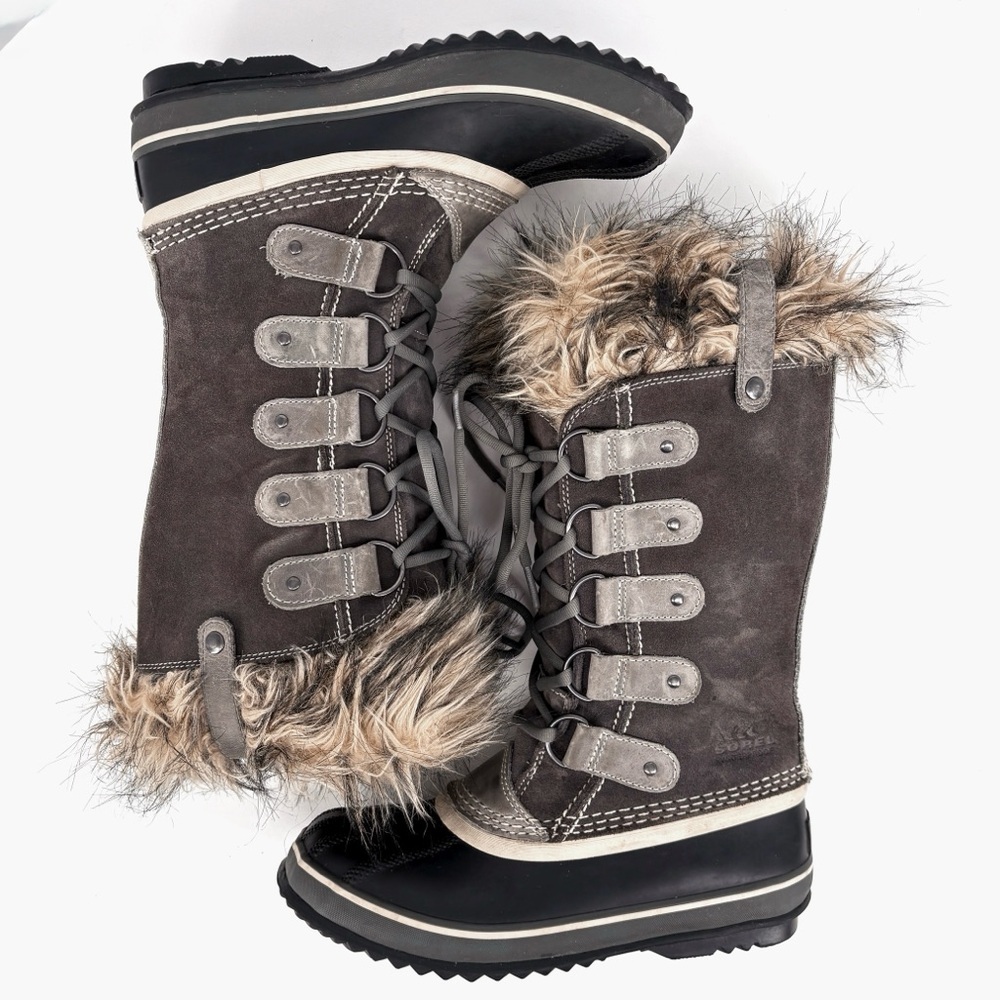 SOREL Joan of Arctic Suede Winter Snow Boots in Quarry Grey 6 - Picture 6 of 13
